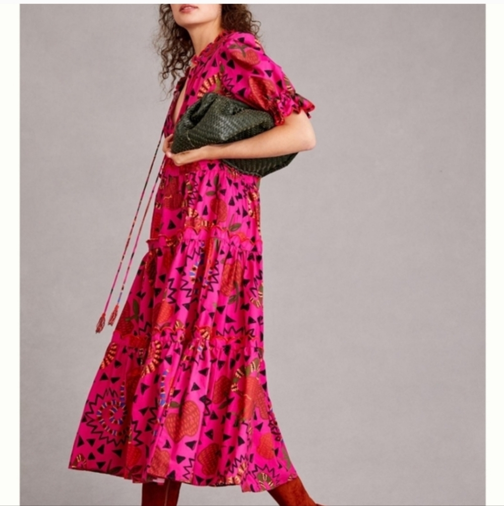 S/M Farm Rio Tiered Mididress - Picture 2 of 5